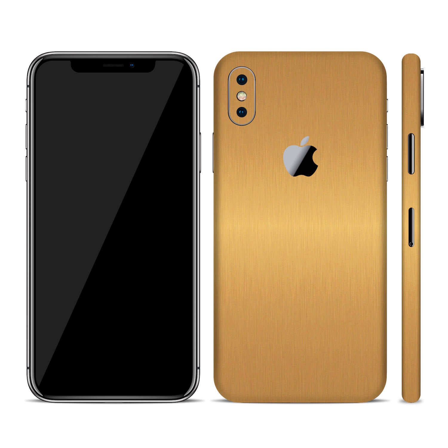 iPhone XS Brushed Gold Skins