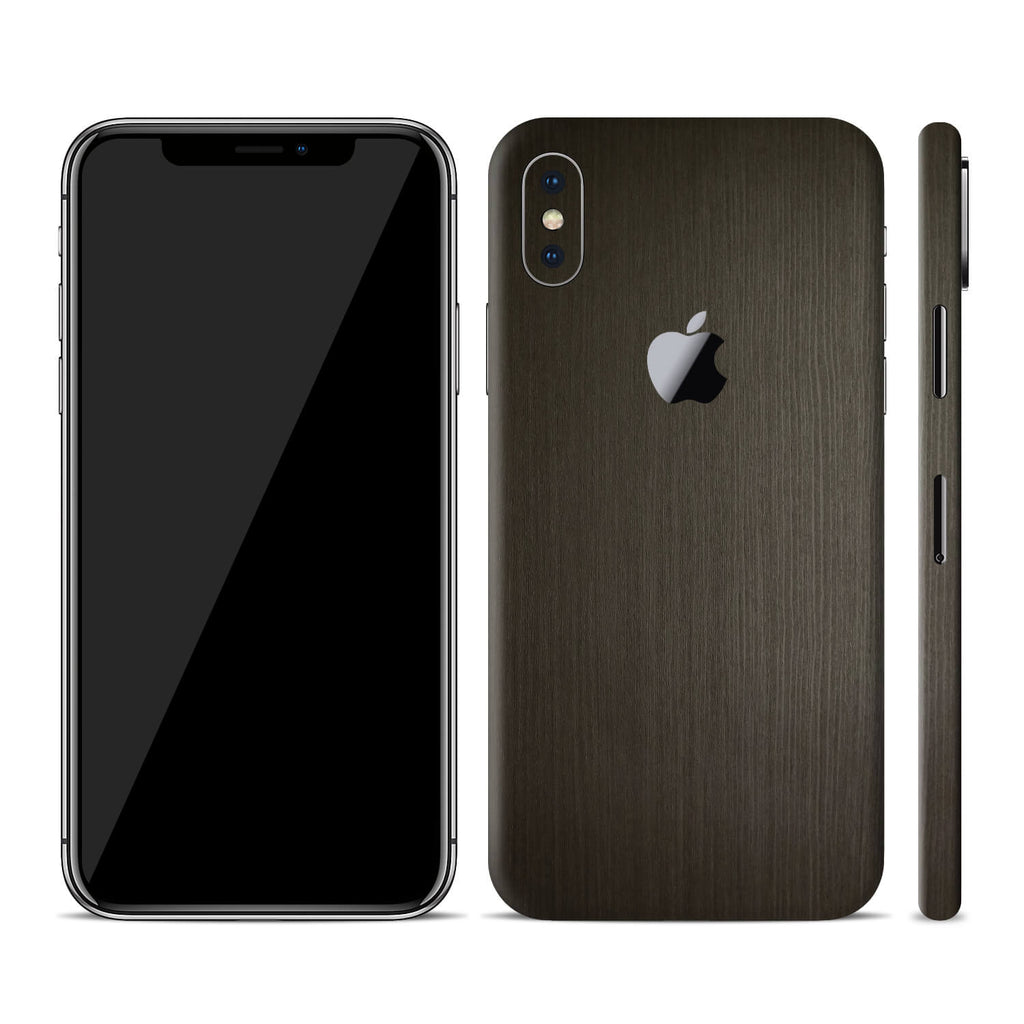 iPhone XS Silverblack Wood Skins