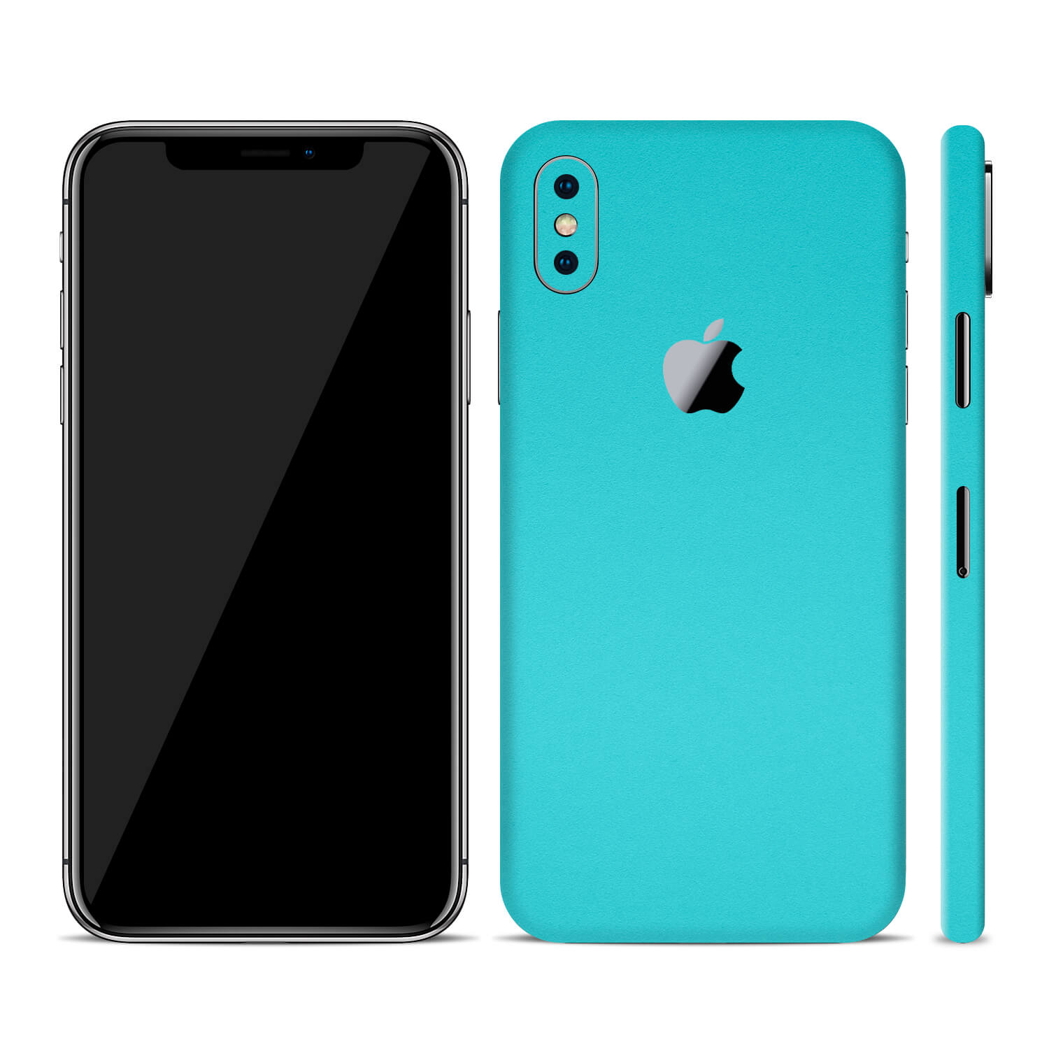 iPhone XS Textured Matt Turquoise Skins