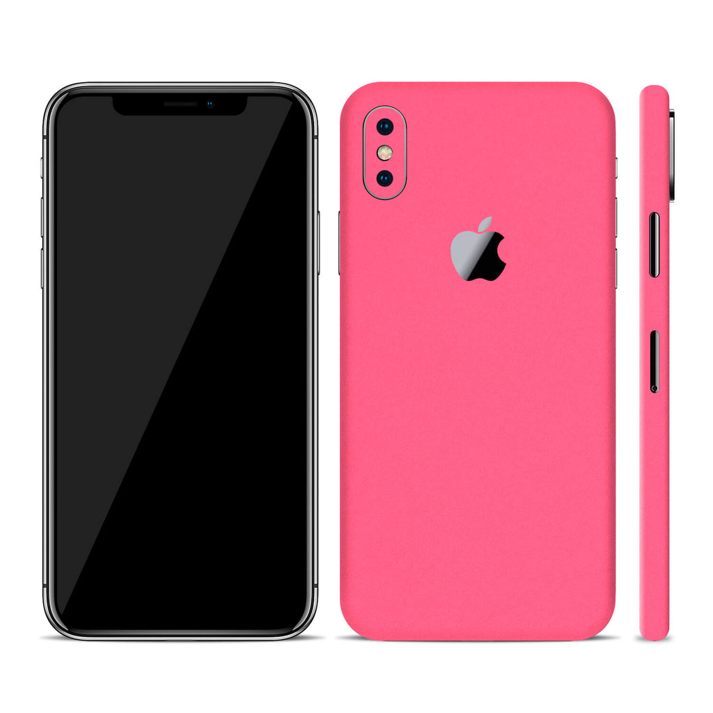 iPhone XS Textured Matt Pink Skins