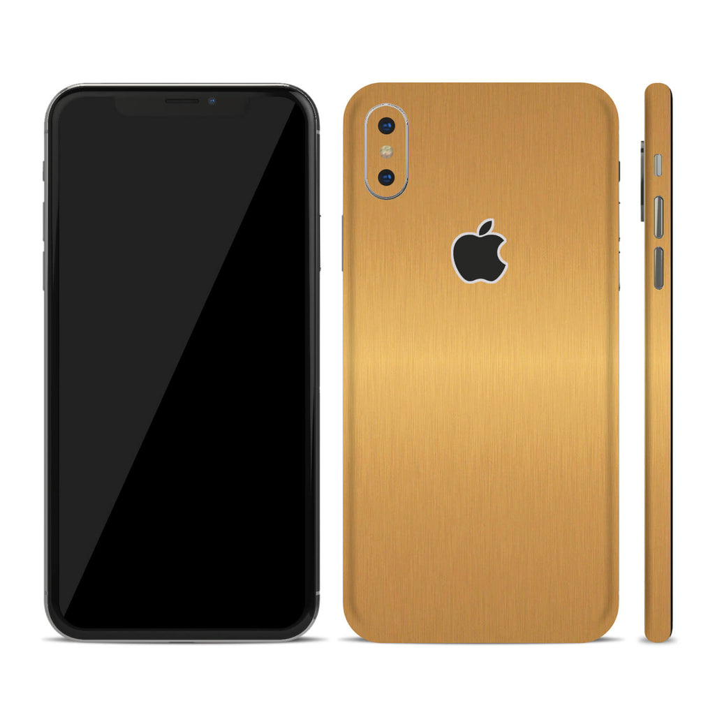 iPhone X Brushed Gold Skins