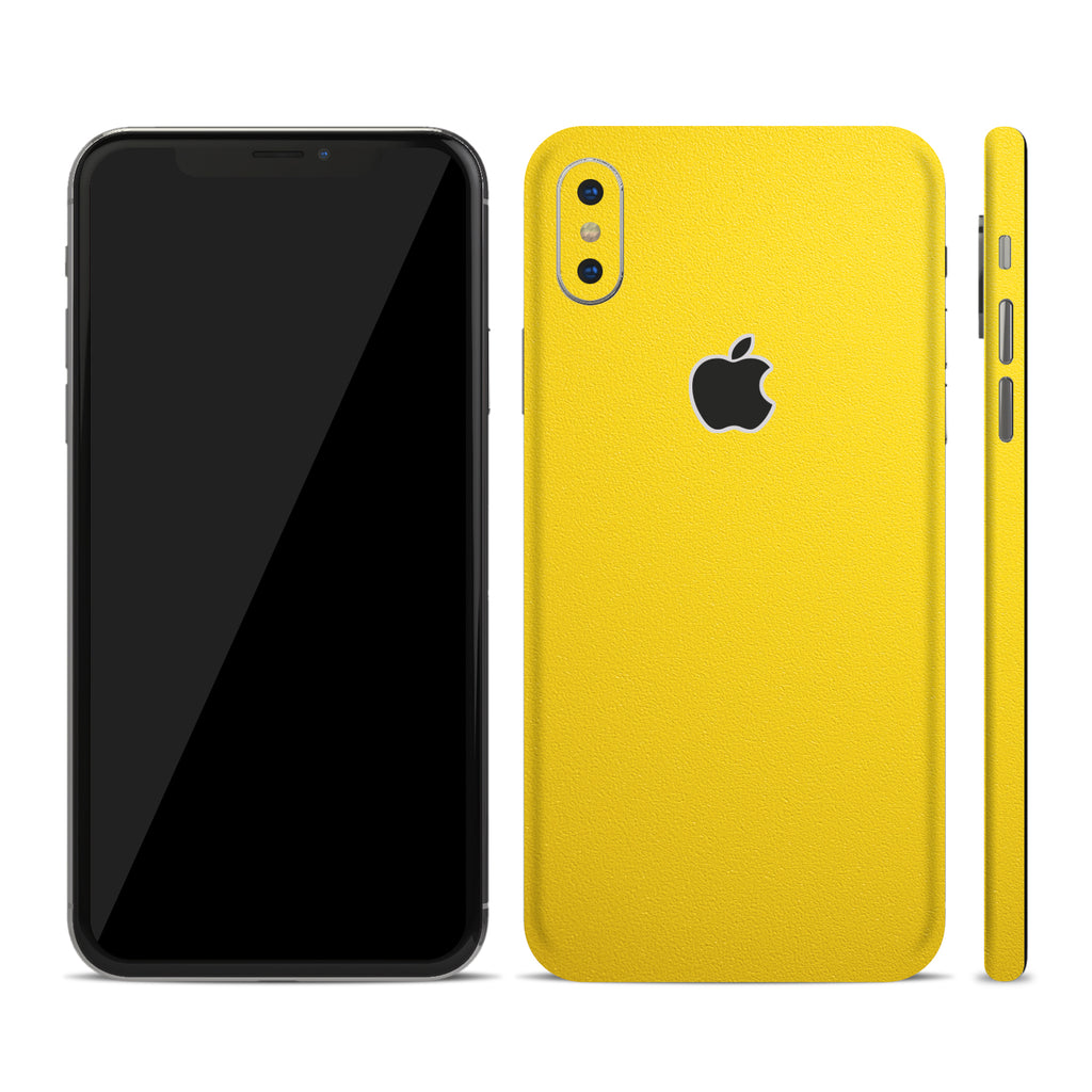 iPhone X Textured Matt Yellow Skin