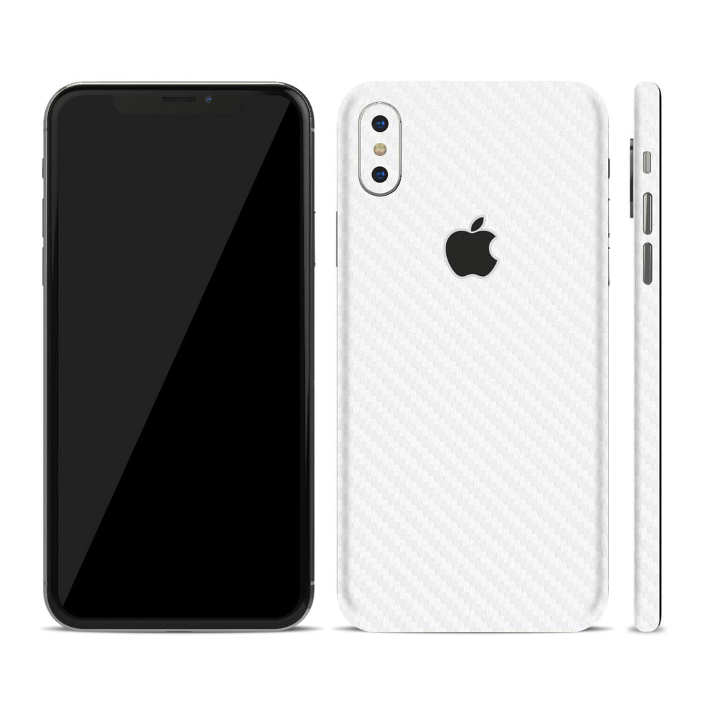 iPhone X White Carbon Fibre Skins
