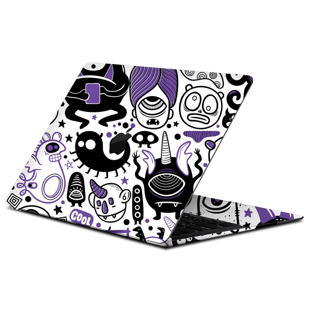 MacBook Air 13.6-inch (2022, M2) Doodles monster purple skins