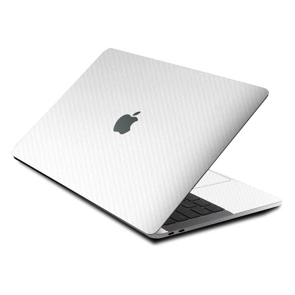 MacBook Pro 13" Skins (2022, M2) White Carbon Fibre Skins