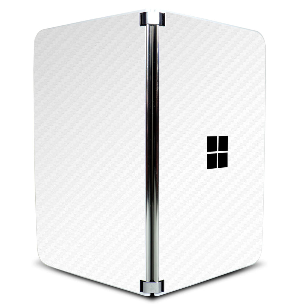 Microsoft Surface Duo White carbon fibre skins