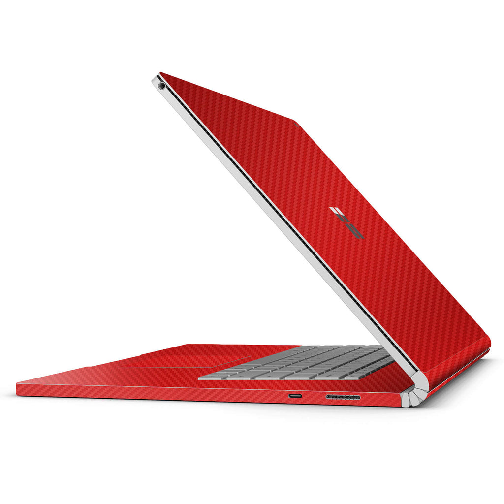 Microsoft Surface Book 3 13.5" i5 Red Carbon Fibre Skins