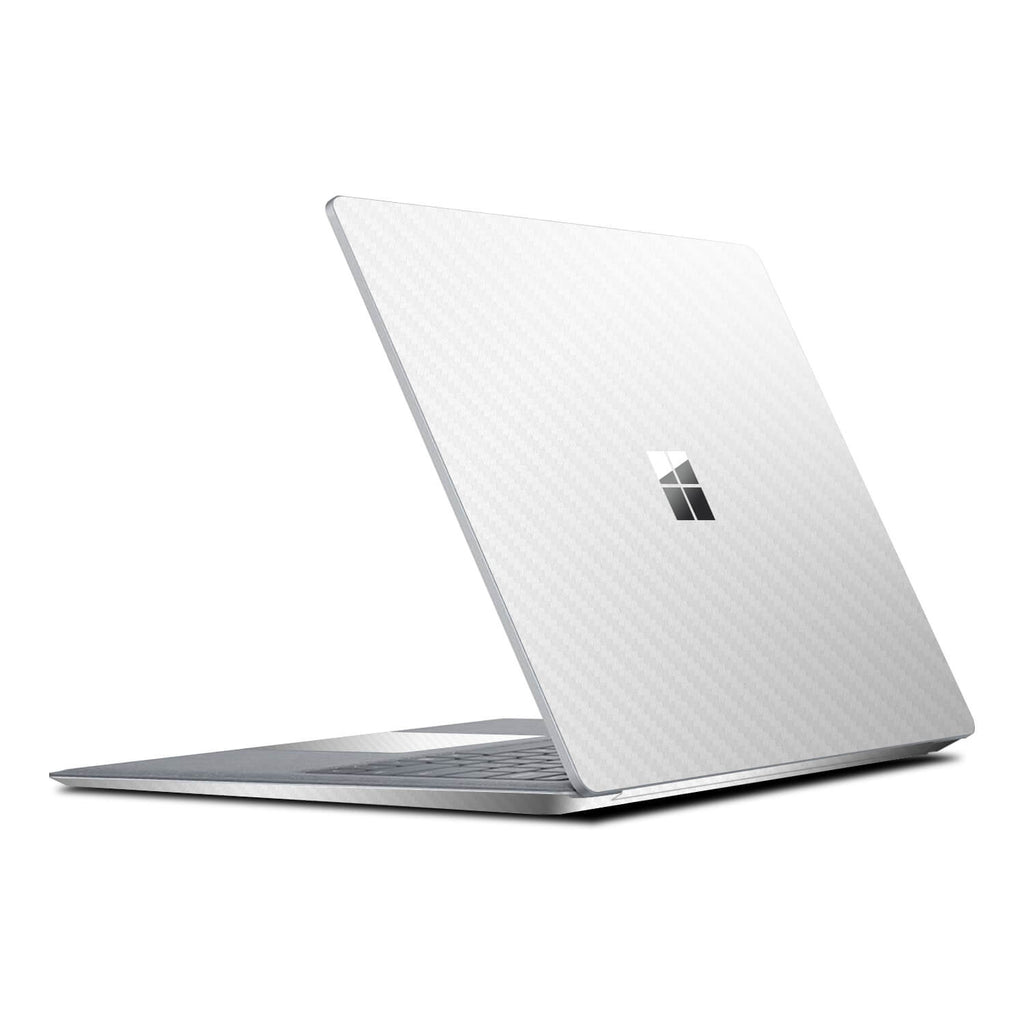 Microsoft Surface Laptop White Carbon Fibre Skins