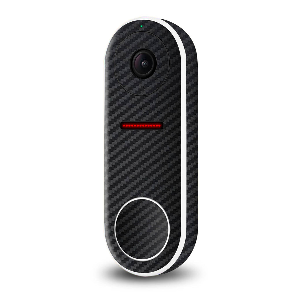 Google Nest Hello Video Doorbell Black Carbon Fibre Skins