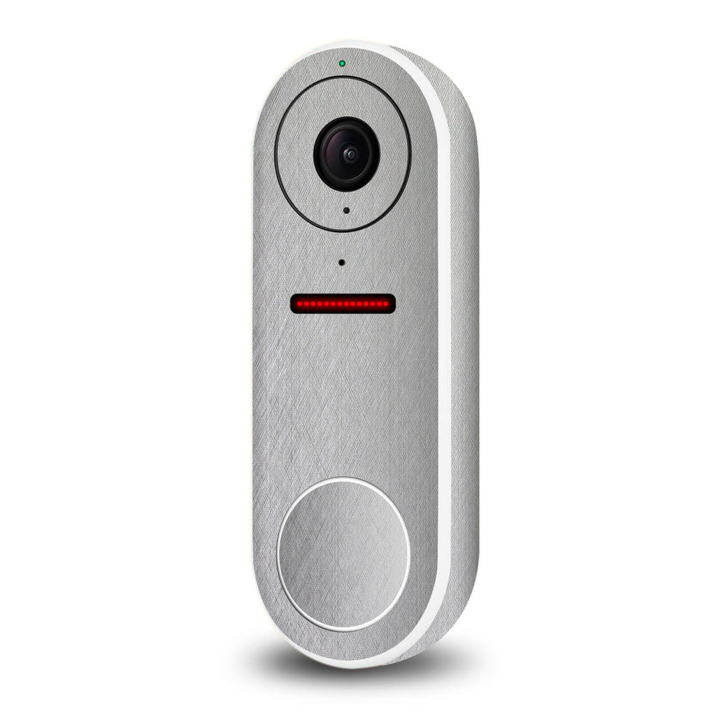 Google Nest Hello Video Doorbell Brushed Aluminium Skins