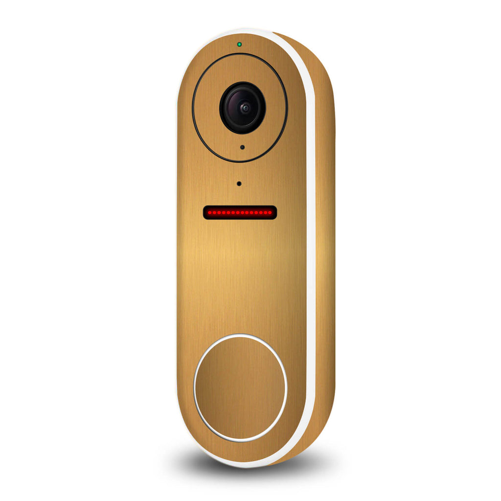 Google Nest Hello Video Doorbell Brushed Gold Skins