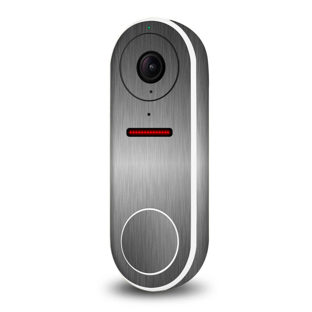 Google Nest Hello Video Doorbell Brushed Titanium Skins