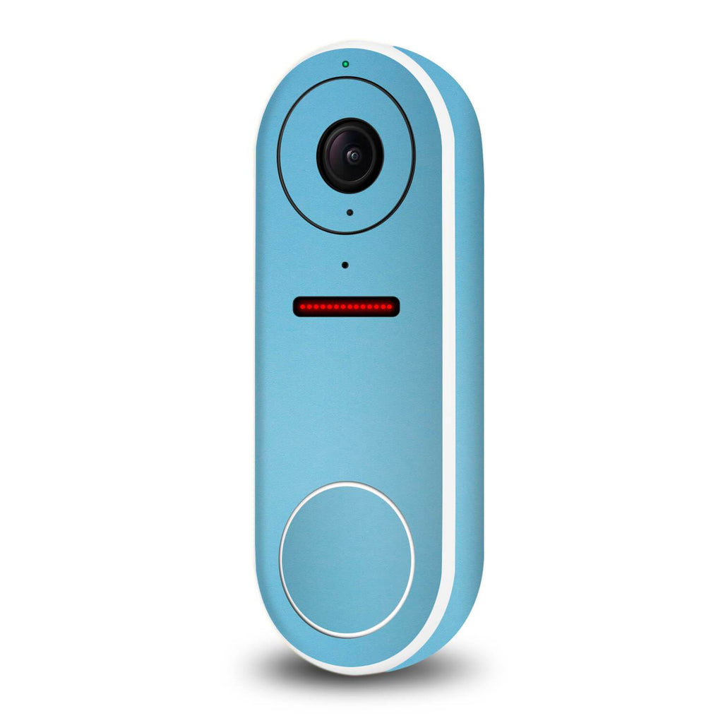 Google Nest Hello Video Doorbell Textured Matt Light Blue Skins