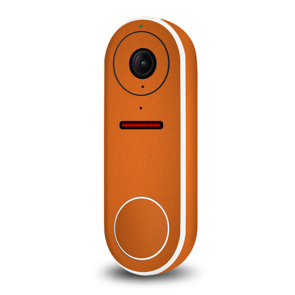 Google Nest Hello Video Doorbell Textured Matt Orange Skins
