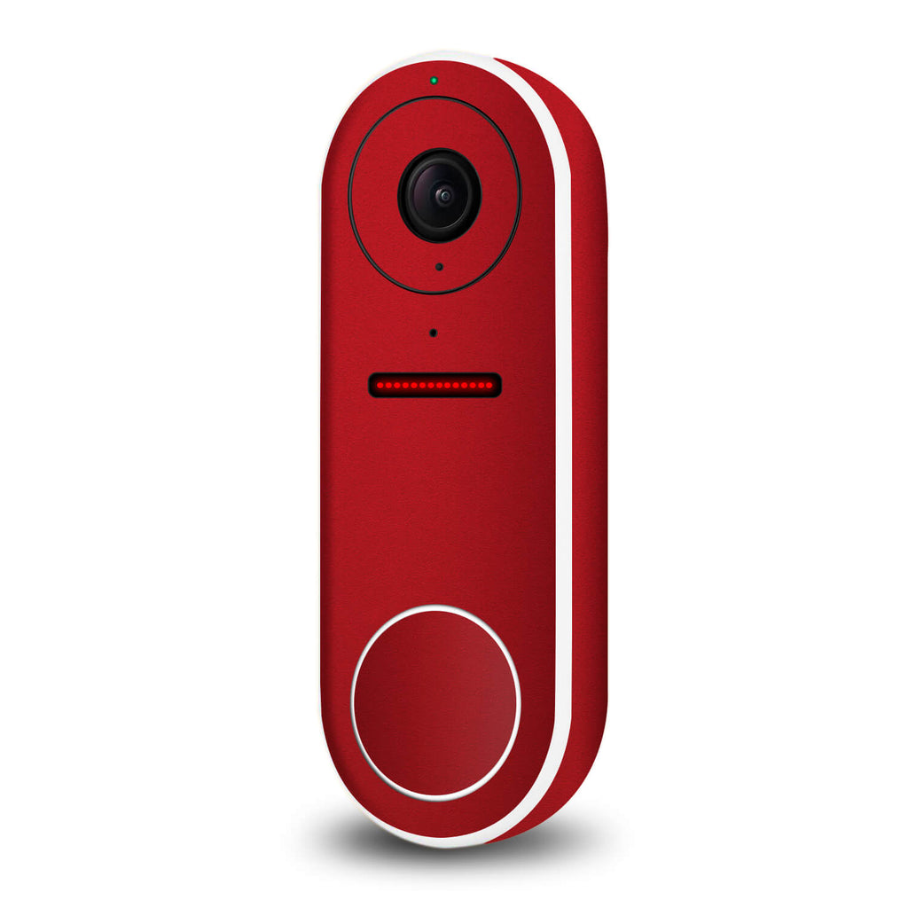 Google Nest Hello Video Doorbell Textured Matt Red Skins