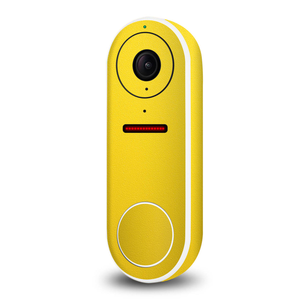 Google Nest Hello Video Doorbell Textured Matt Yellow Skins