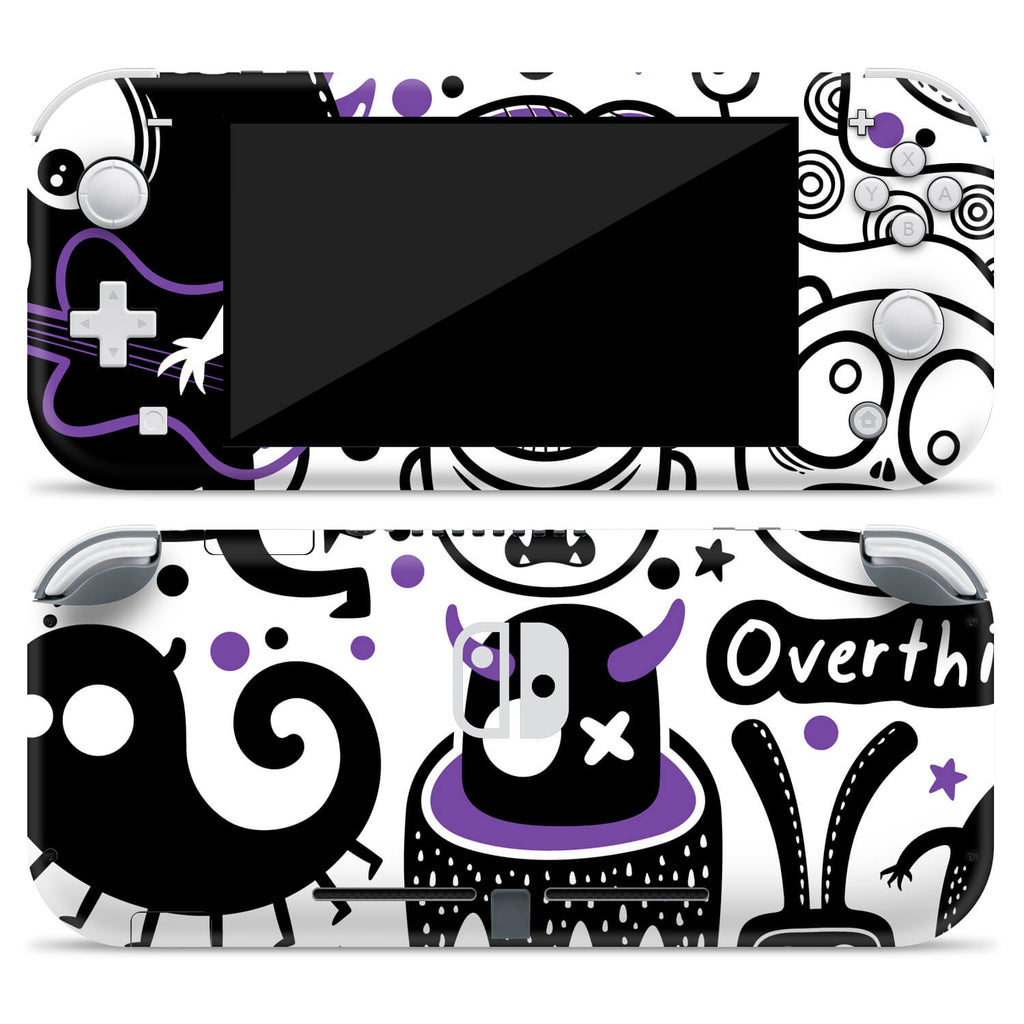 Nintendo Switch Lite Doodles monster purple skins