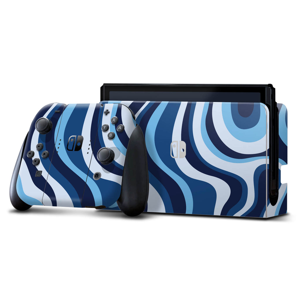 Nintendo Switch OLED Abstract lagoon skins