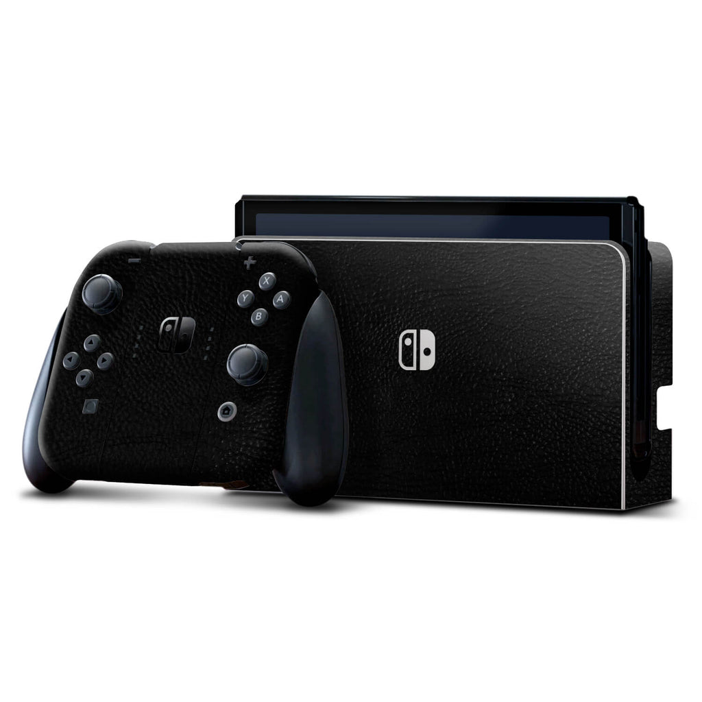 Nintendo Switch OLED Black leather skins