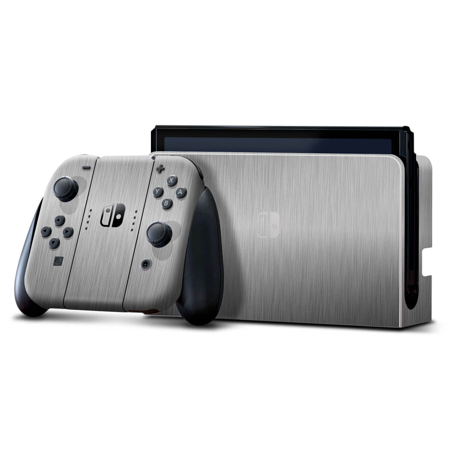 Nintendo Switch OLED Brushed titanium skins