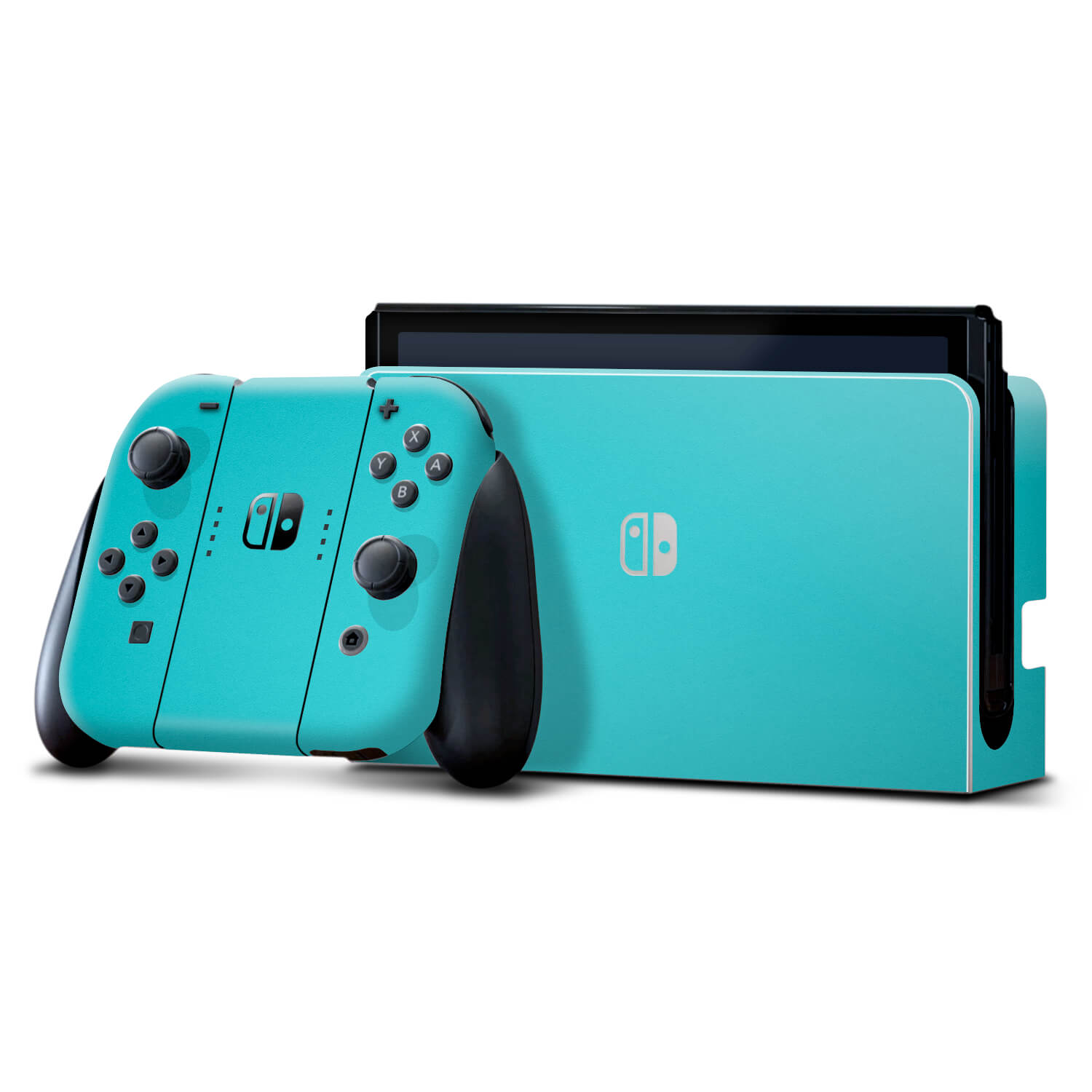 Nintendo Switch OLED Textured matt turquoise skins