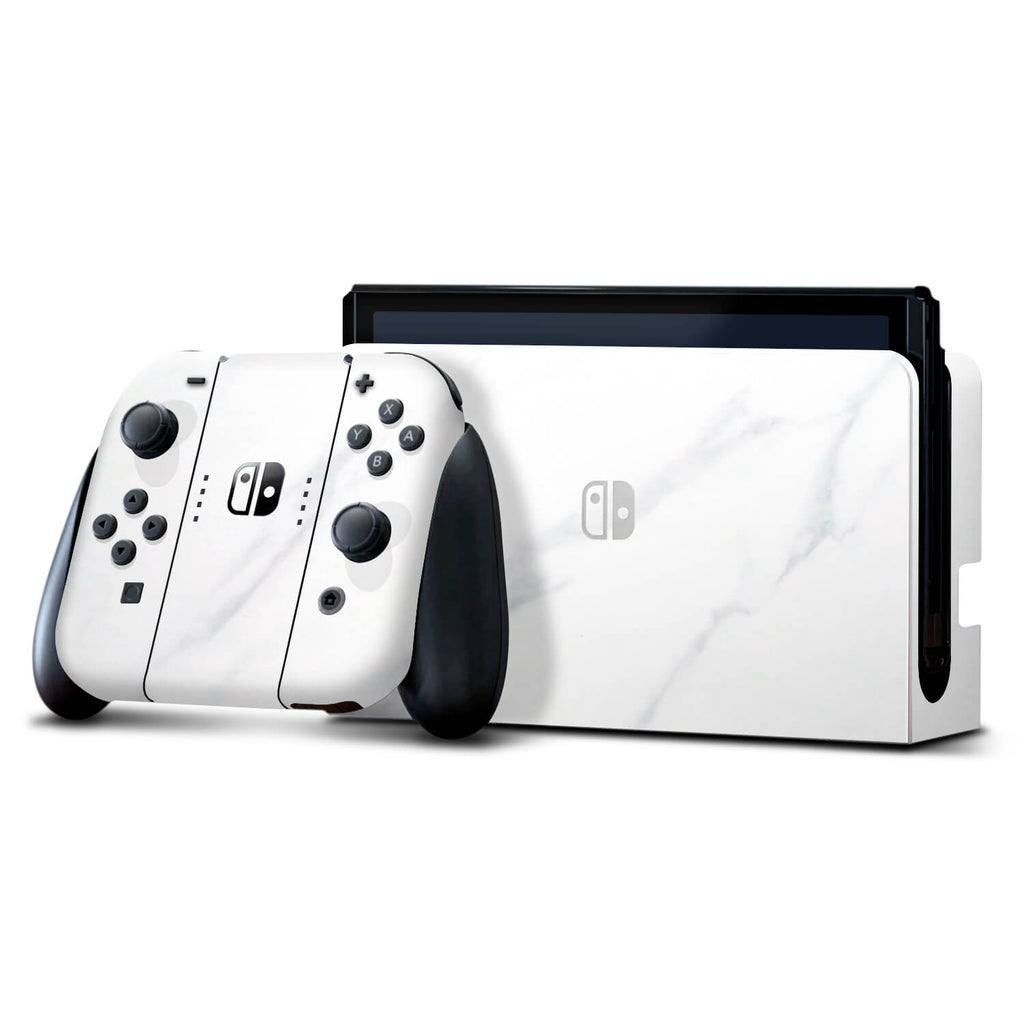 Nintendo Switch OLED White marble skins