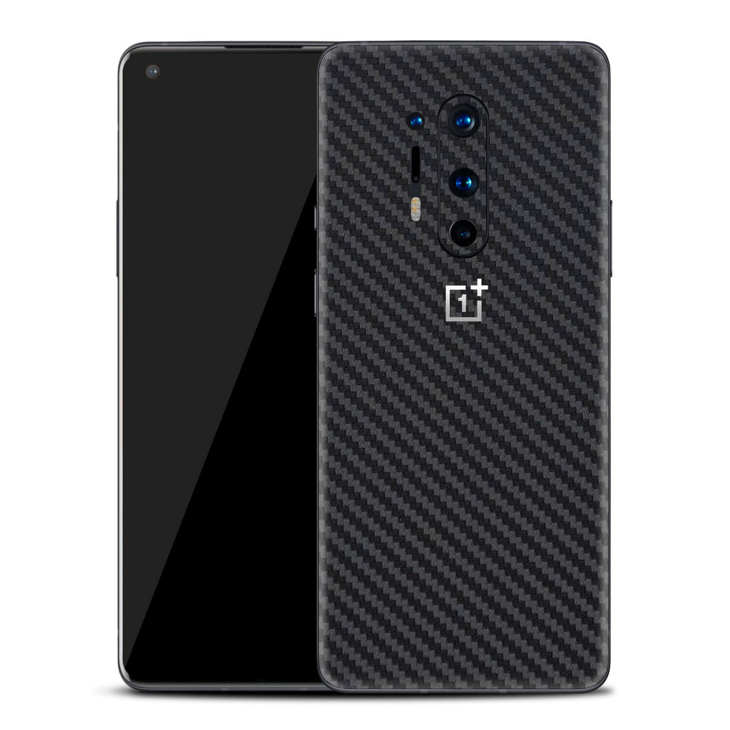 OnePlus 8 Pro Black Carbon Fibre Skins