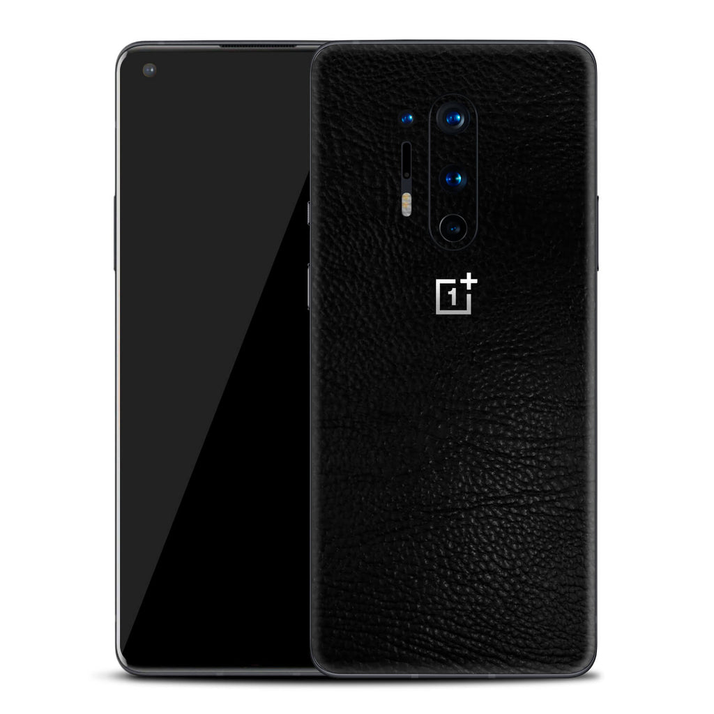 OnePlus 8 Pro Black Leather Skins