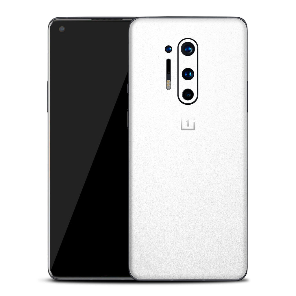 OnePlus 8 Pro Textured Matt White Skins