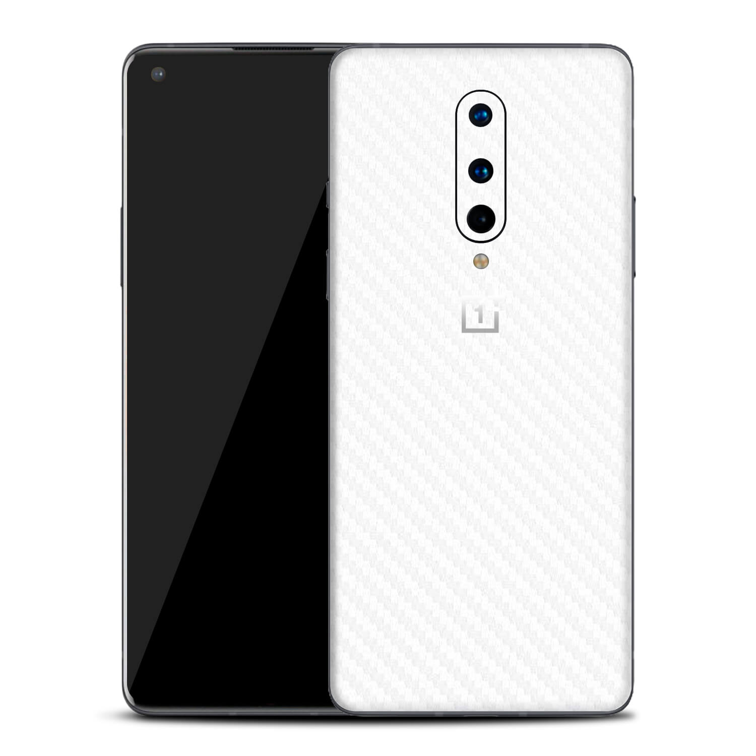 OnePlus 8 White Carbon Fibre Skins