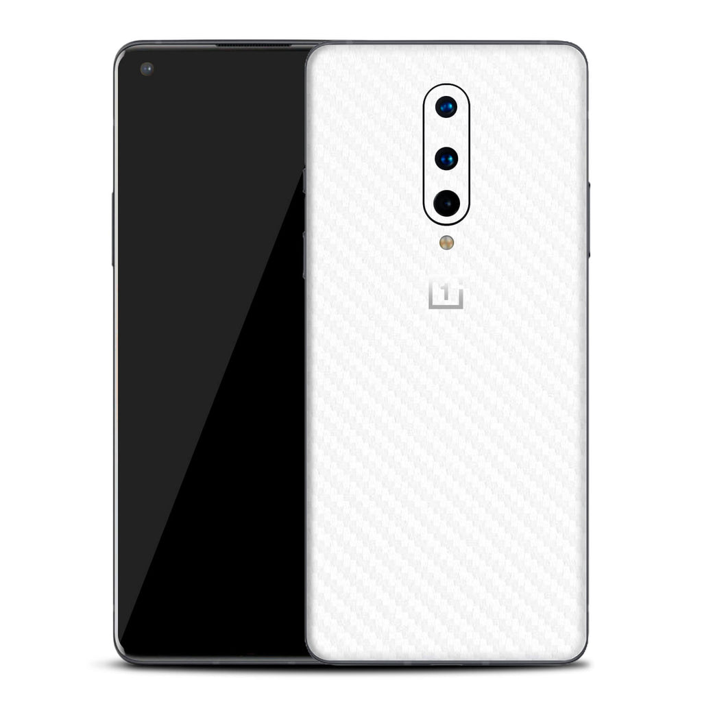 OnePlus 8 White Carbon Fibre Skins