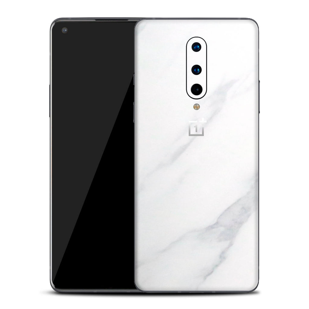 OnePlus 8 Textured White Marble Skins
