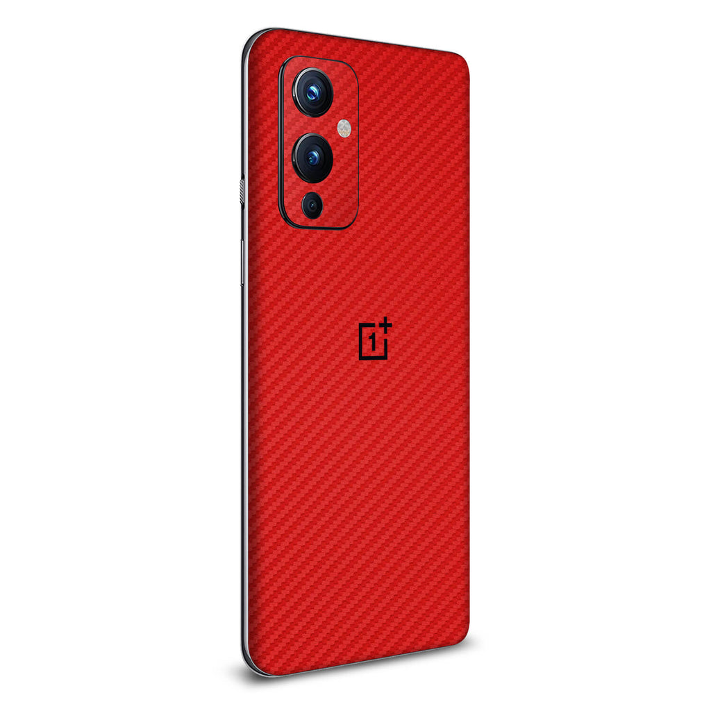 OnePlus 9 Red Carbon Fibre Skins