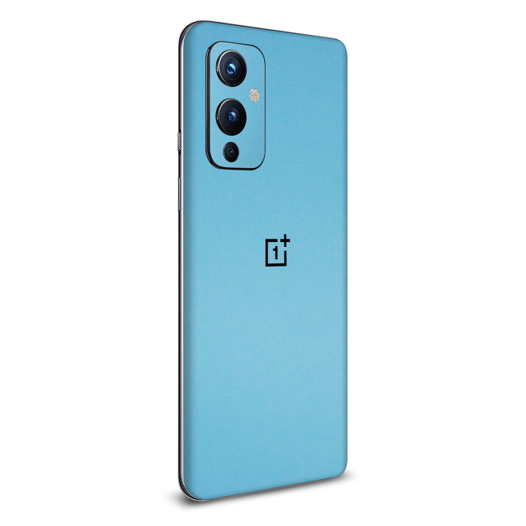 OnePlus 9 Textured Matt Light Blue Skins
