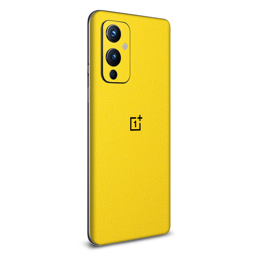 OnePlus 9 Textured Matt Yellow Skins