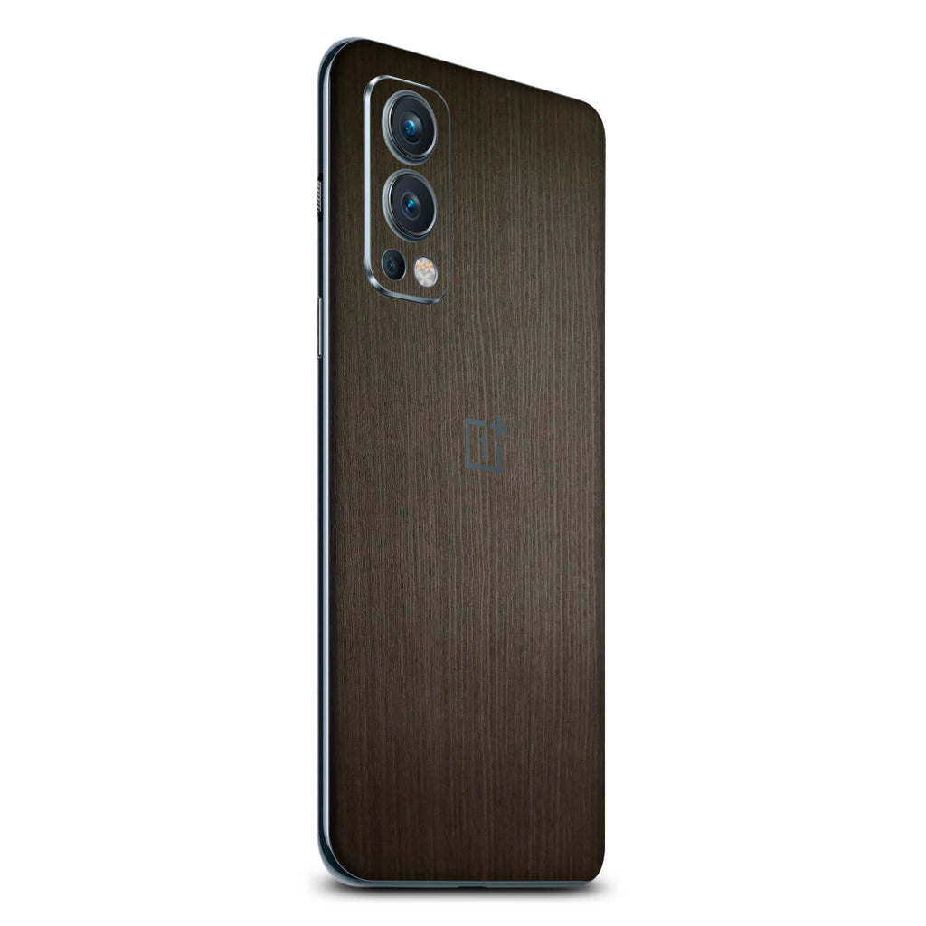 OnePlus Nord 2 Silverblack wood skins