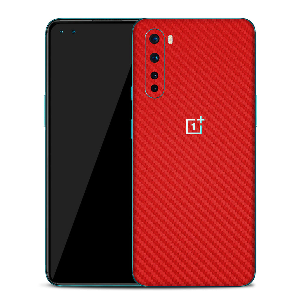 OnePlus Nord Red Carbon Fibre Skins
