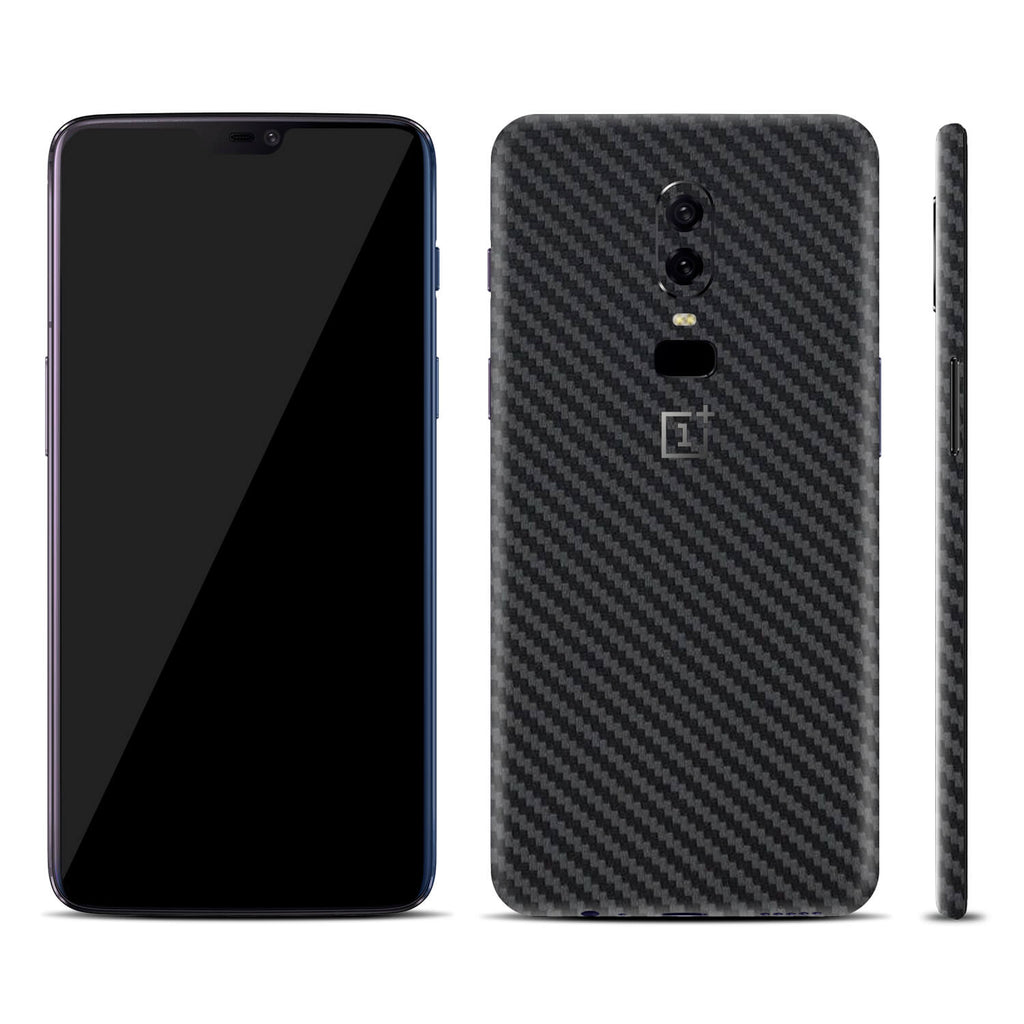 OnePlus 6 Black Carbon Fibre Skins