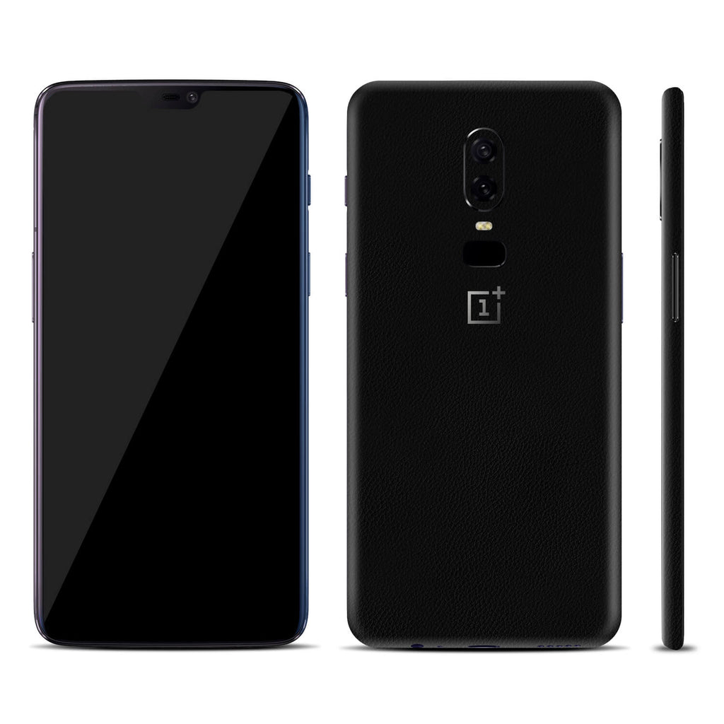 OnePlus 6 Black Leather Skins