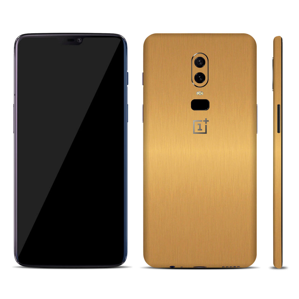 OnePlus 6 Brushed Gold Skins