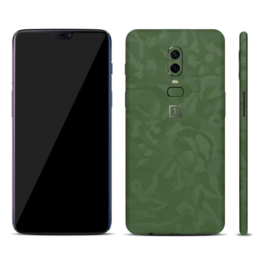 OnePlus 6 Green Camo Skins