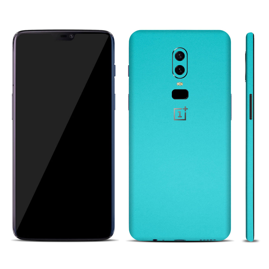 OnePlus 6 Textured Matt Turquoise Skins