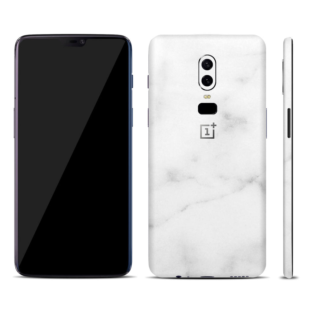 OnePlus 6 White Marble Skins