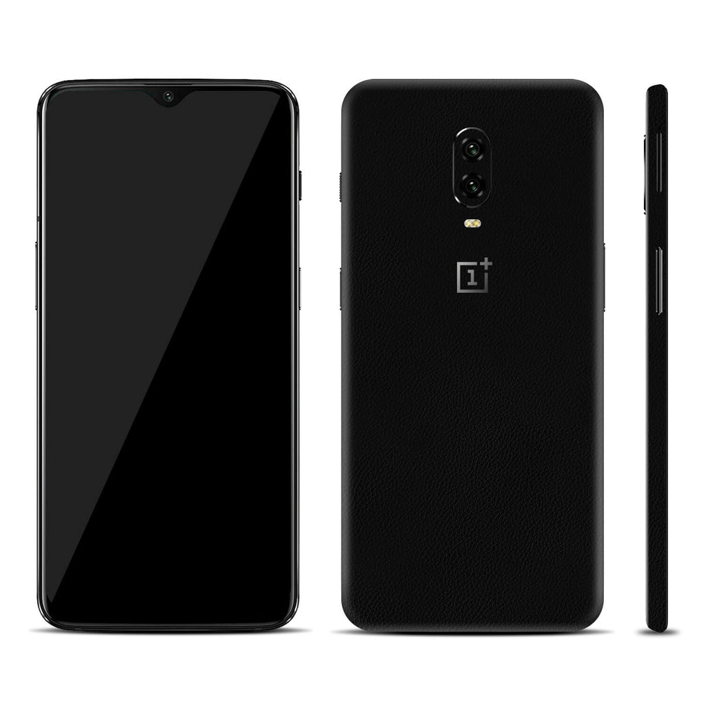OnePlus 6T Black Leather Skins