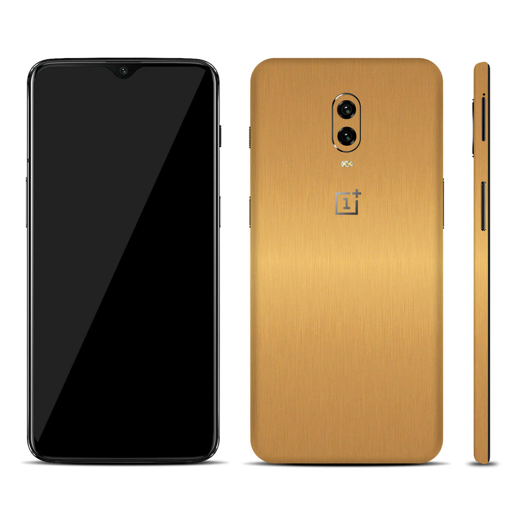 OnePlus 6T Brushed Gold Skins