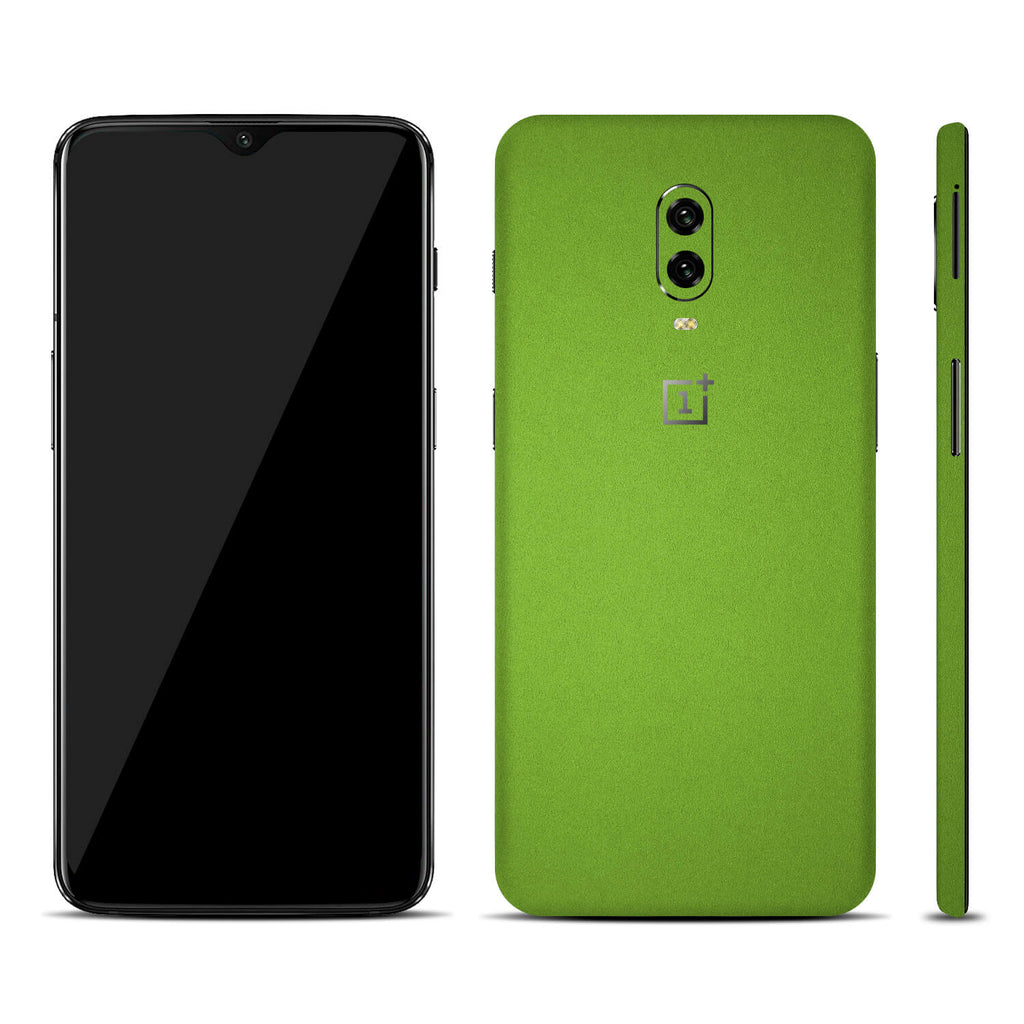 OnePlus 6T Textured Matt Green Skins