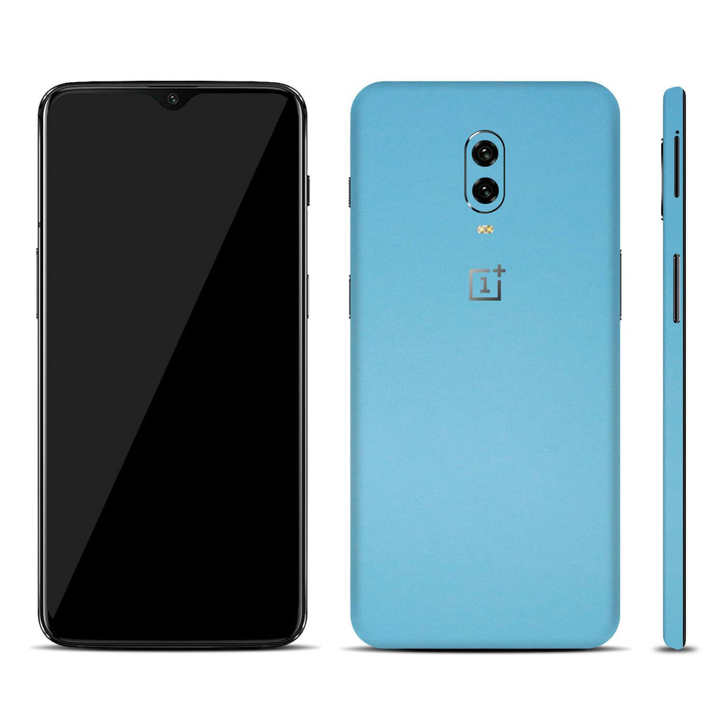 OnePlus 6T Textured Matt Light Blue Skins