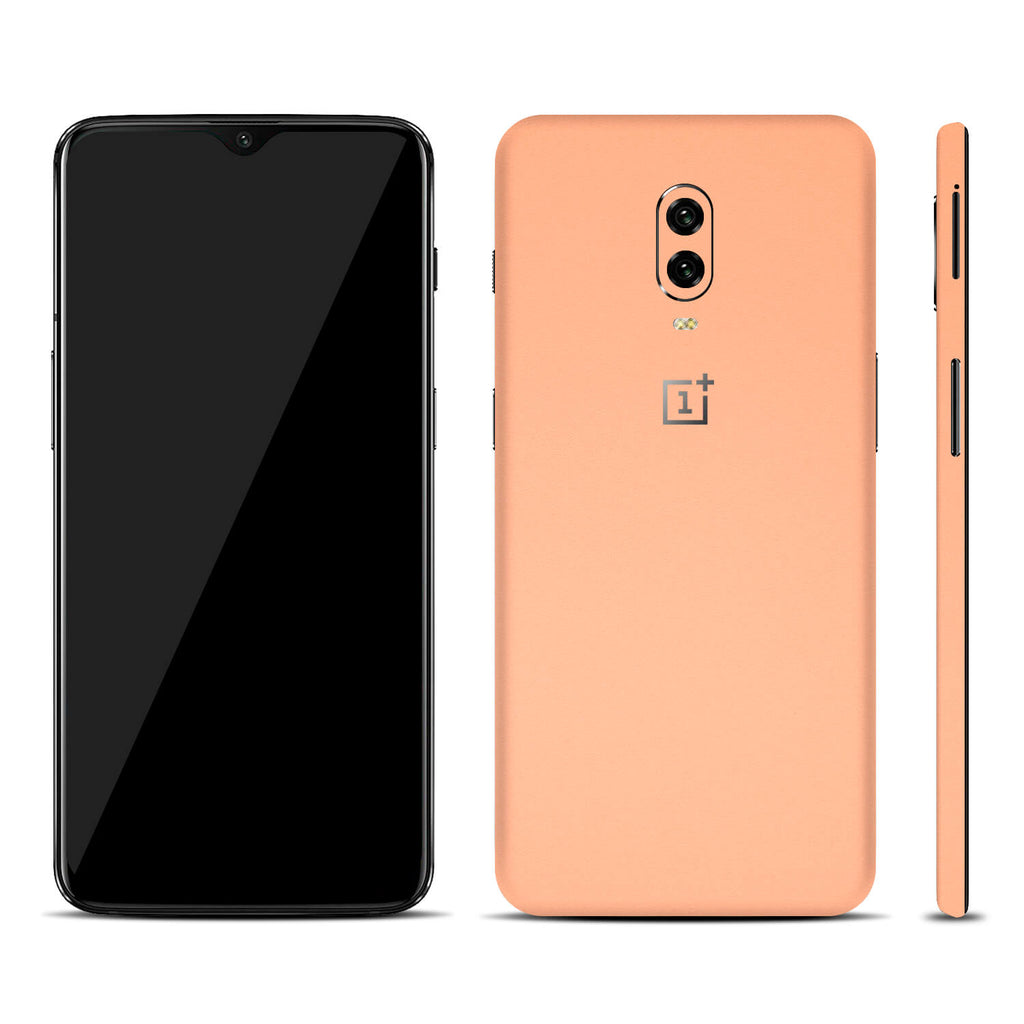 OnePlus 6T Textured Matt Peach Skins