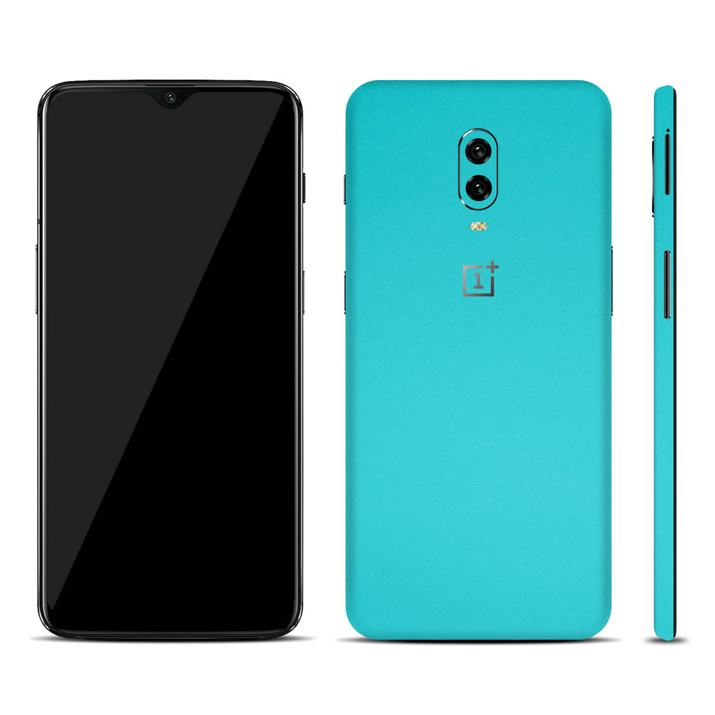 OnePlus 6T Textured Matt Turquoise Skins