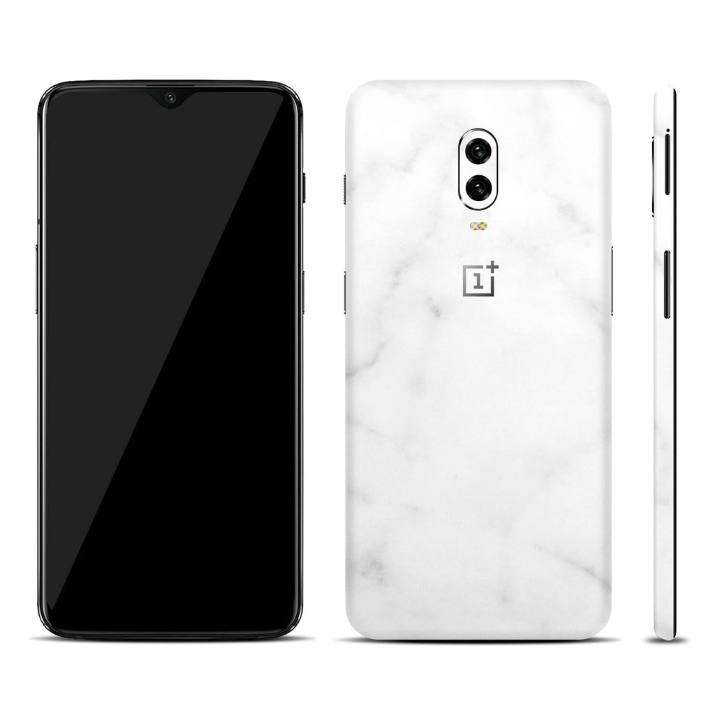 OnePlus 6T White Marble Skins
